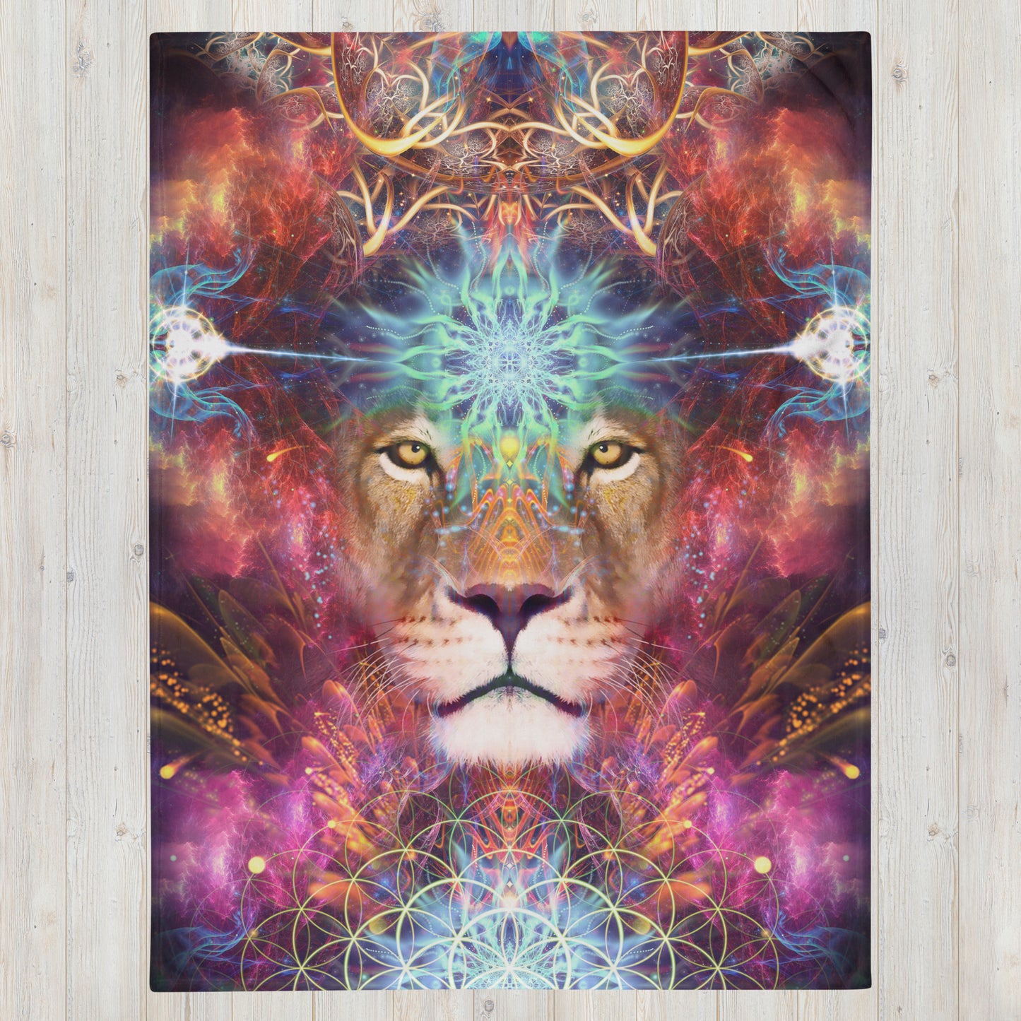 "Genesis" - Lion Visionary Art THROW BLANKET