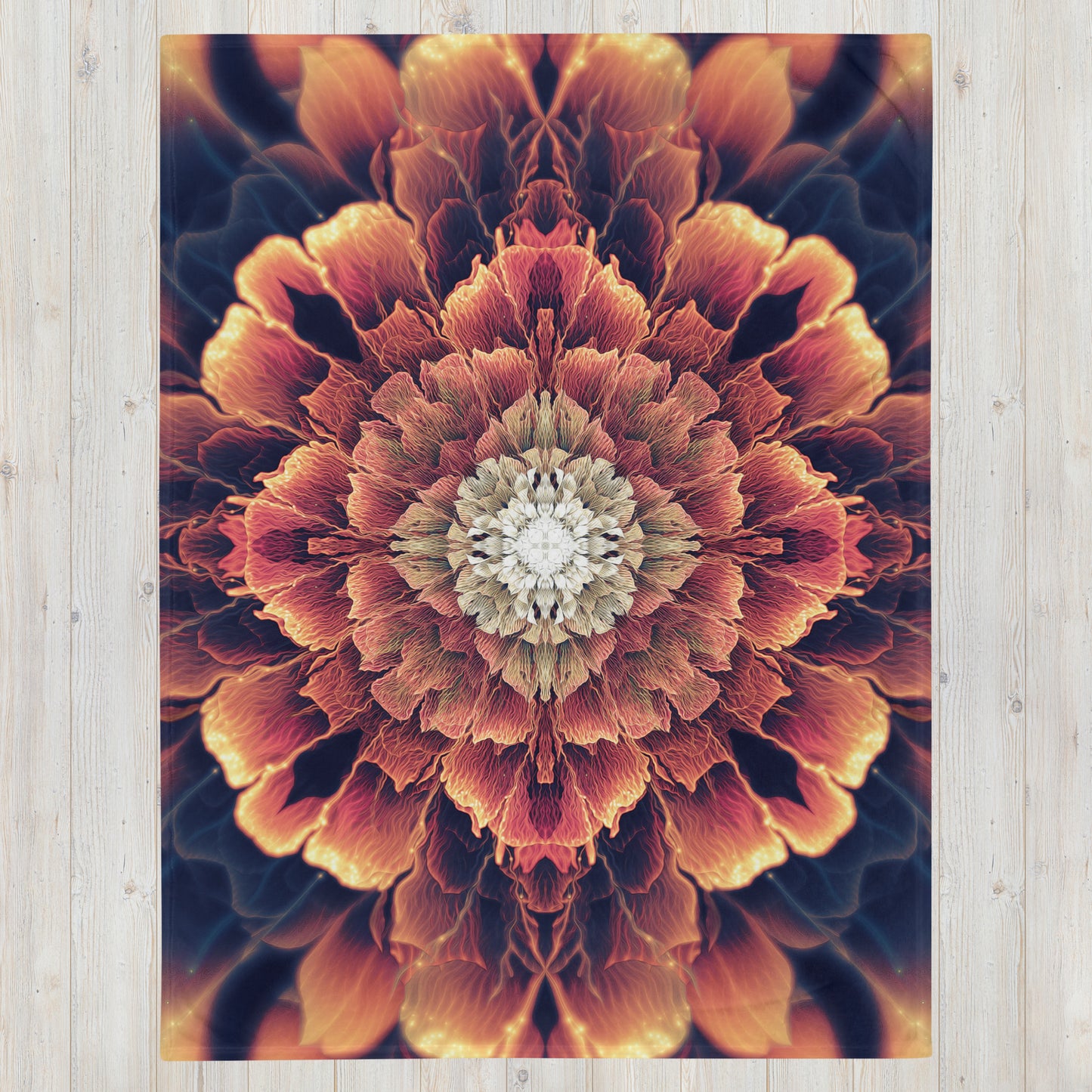 "Mandala Bloom" - Flower Mandala THROW BLANKET