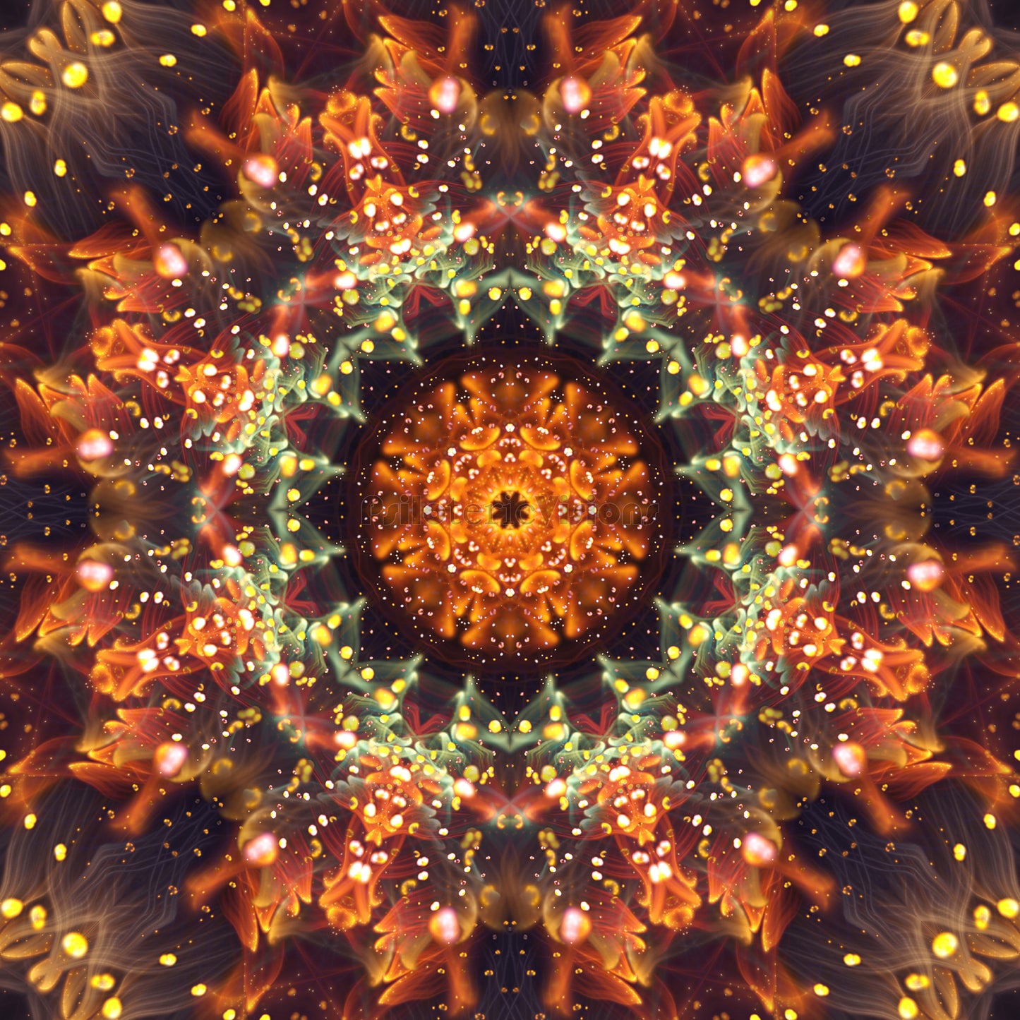 "Autumn Bloom" - Fractal Mandala POSTER