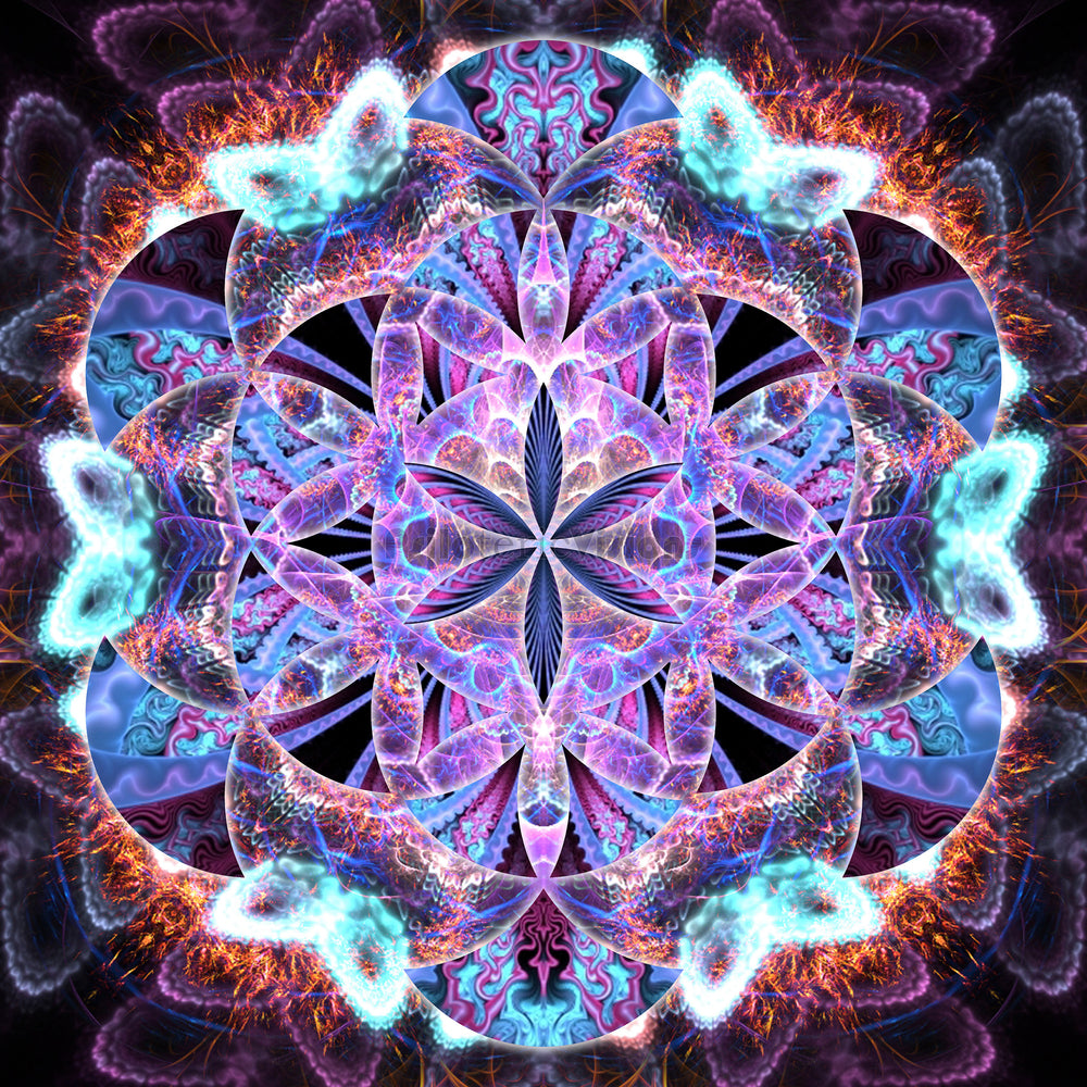 "Flower of Life Mandala" - Fractal Sacred Geometry POSTER
