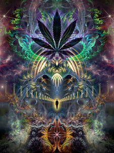 "Heightened Stroll" - Marijuana Tapestry