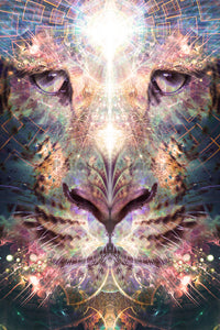 "Mastering Darkness" - Jaguar Spirit Animal Tapestry