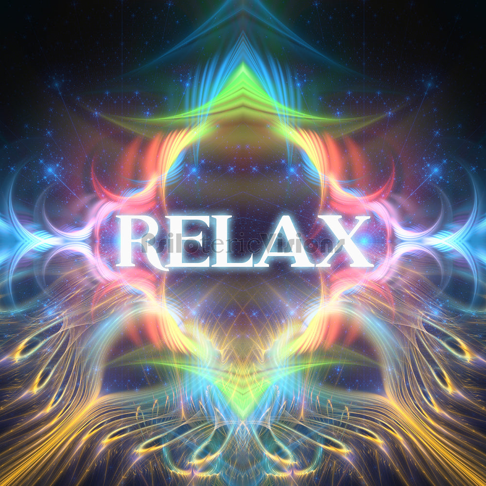 "Relax" - Fractal Typography POSTER