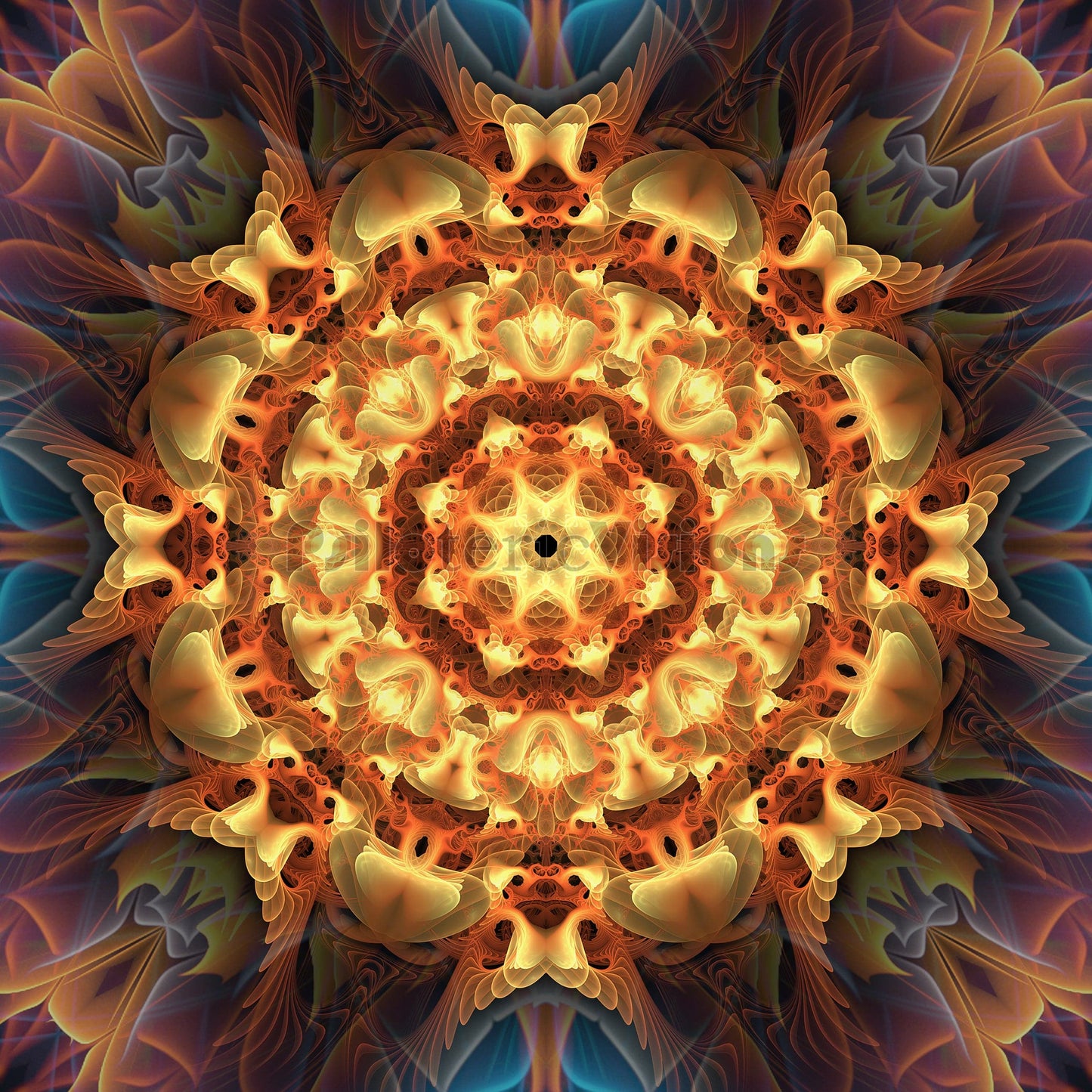 "Totem Sun" - Fractal Mandala POSTER