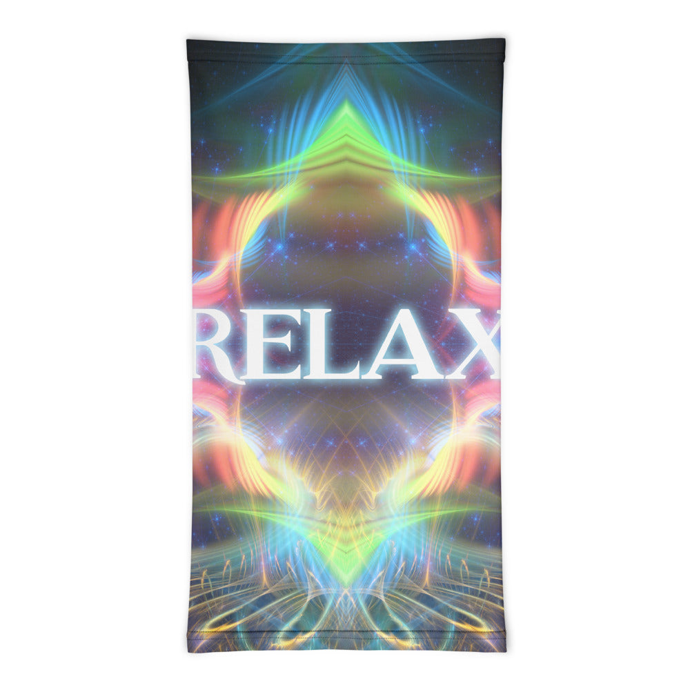 "Relax" - Fractal Text Art FACE MASK / GAITER