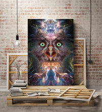 Load image into Gallery viewer, &quot;Complete Awareness&quot; - Trippy Acid Owl Canvas