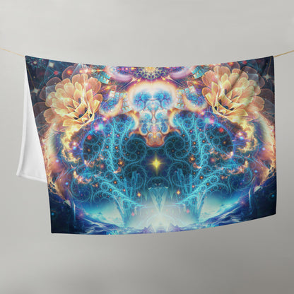 Another flat front view of the "Polaris" throw blanket