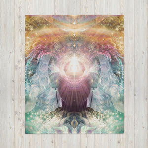 "Celestial Vibrations" - Visionary Art Throw Blanket / Tapestry