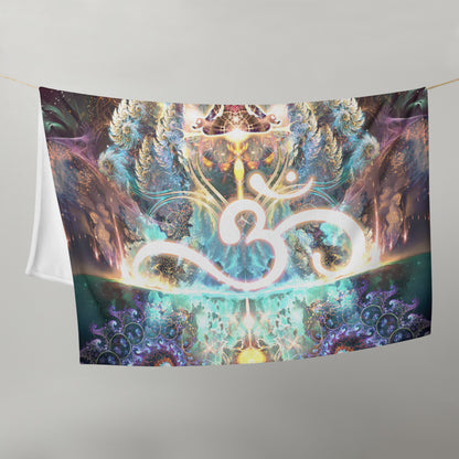 Another flat front view of the "Density 432" throw blanket