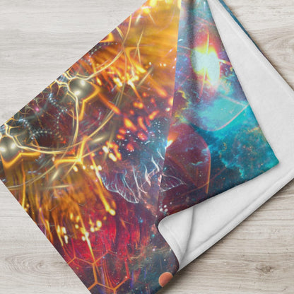 "The Wanderers" throw blanket styled on a couch in a living room